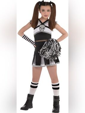 BRAND NEW girl youth rebel cheerleader halloween dress costume size S 4-6